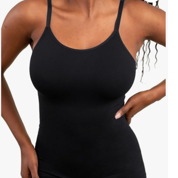 Shapermint Essentials Scoop Neck Cami Sz M Black - Picture 1 of 6